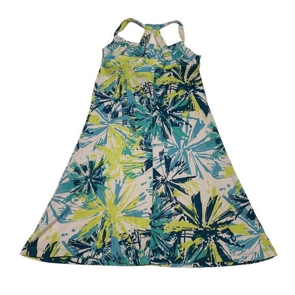 prAna XS Women's Racerback Halter Floral Tropical Print Sport Athletic Dress - Picture 2 of 6